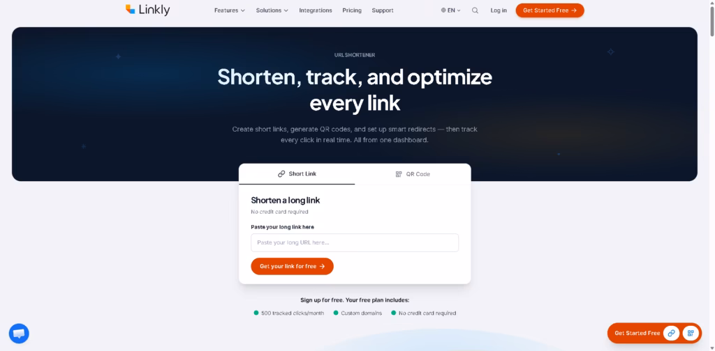 Free-URL-Shortener-Link-Tracking-Software- Linkly