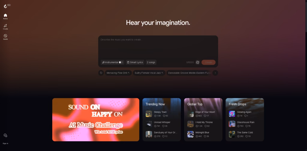 Happy Shrimp-AI-Music-Generator-Turn-One-Line-into-a-Full-Song