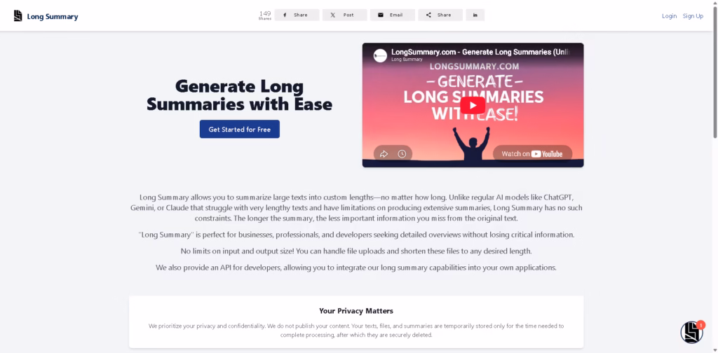 Long Summary-No-Length-Limits-to-Summarize-with-AI