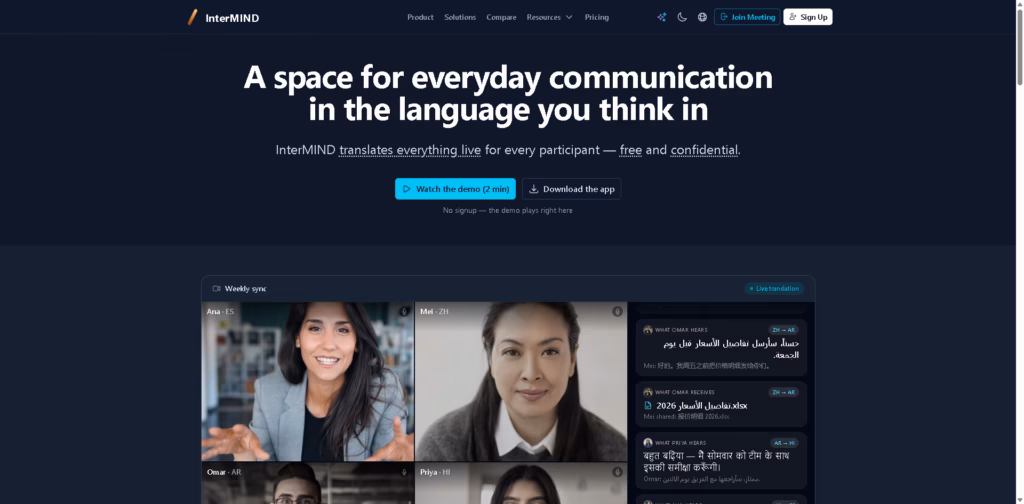 Meeting-translation-voice-chat-documents- InterMIND