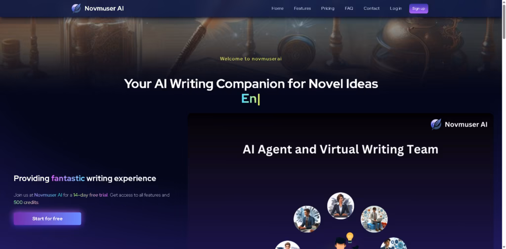 Novmuser AI AI novel writing and planning software