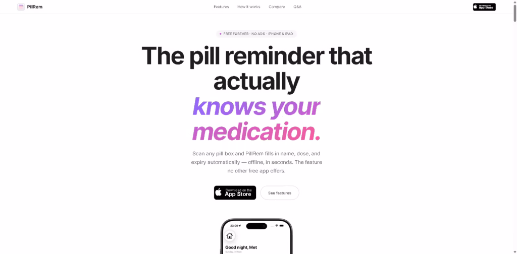 PillRem -Medication-Scanner-Reminder-App-for-iPhone
