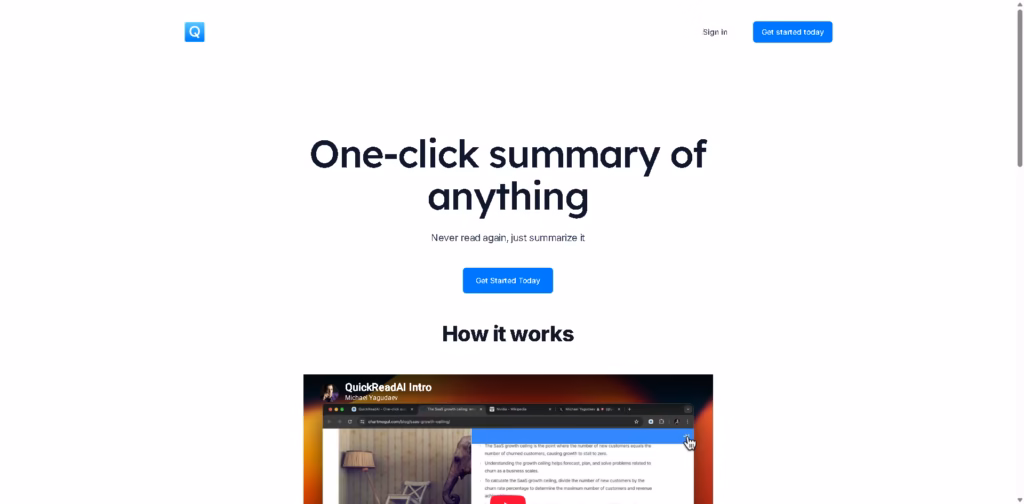 QuickReadAI -One-click-summary-of-anything