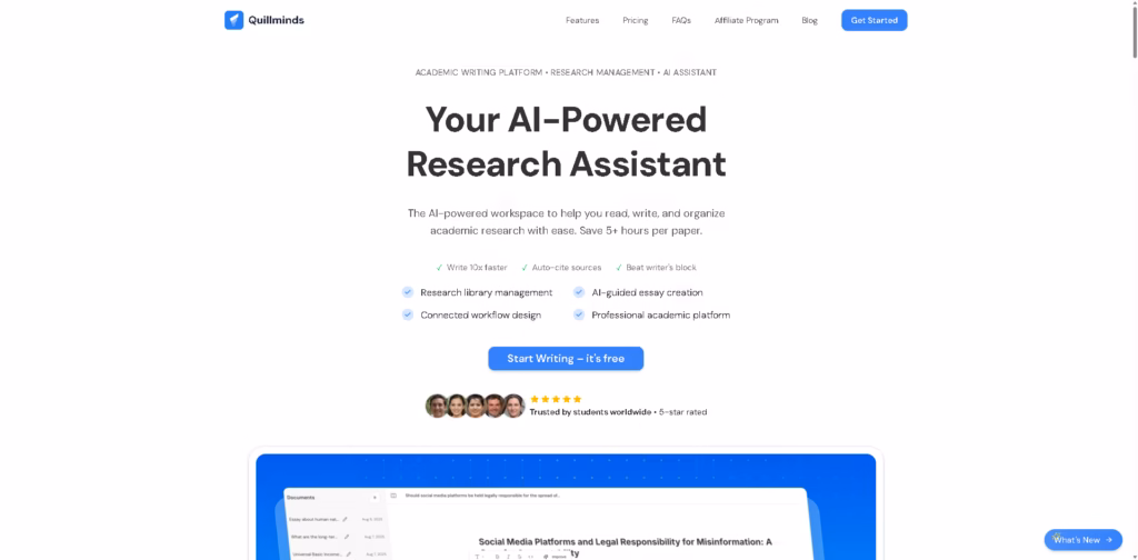 QuillMinds-Academic-OS-Research-Writing-Citations-Platform