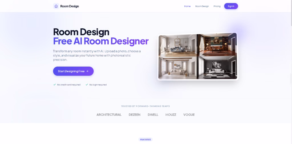 Room Design-Free-AI-Room-Designer
