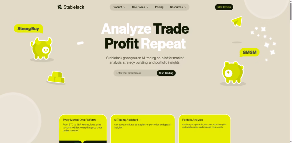 StableJack AI-Research-Analysis-Trading-Platform