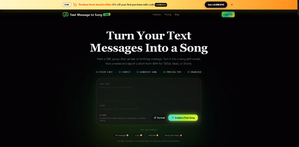 Turn-Your-Text-Messages-Into-a-Song- Text Message to Song