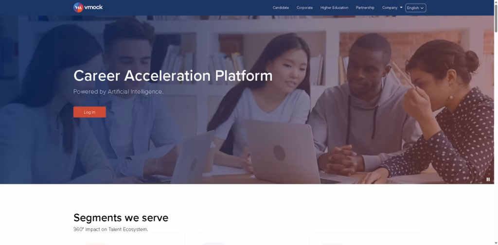 VMock -Dashboard- AI resume review software