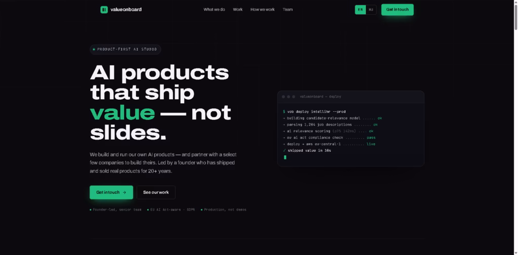 Valueonboard -AI-products-that-ship-value-not-slides