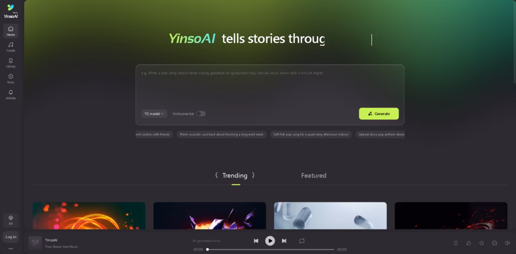 YinsoAI AI-Song-Generator-Music-Creation-Platform