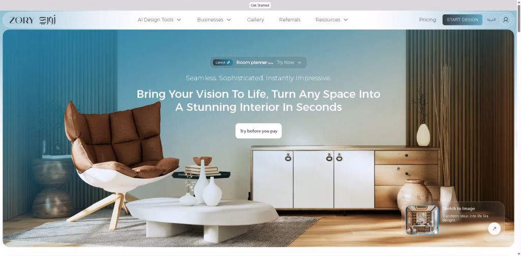 Zory AI-AI-Interior-Design-Furniture-Discovery-Platform