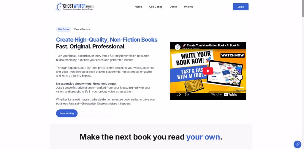 how Ghostwriter Express works