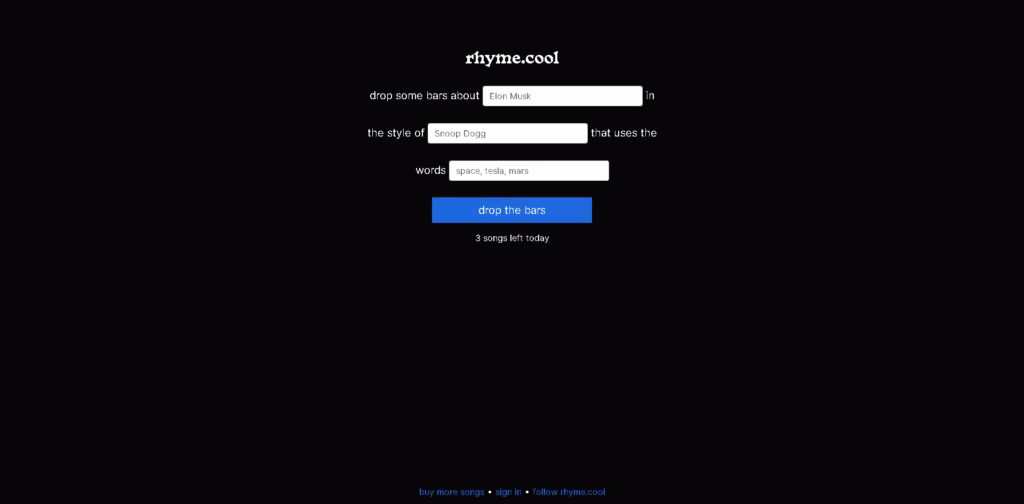 Rhyme.cool-generate-rap-and-song-lyrics