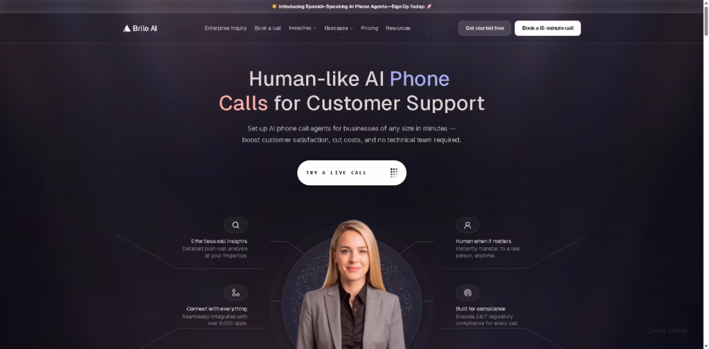 AI-Call-Center-for-Support-Sales- Brilo AI