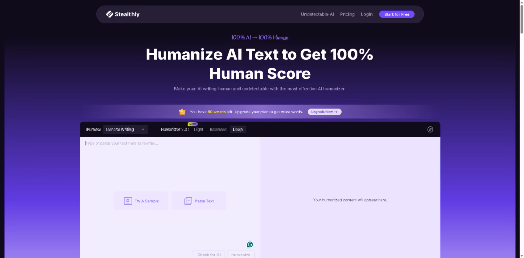 AI-Humanizer-100-Human-Score-AI-Stealth-Writer-Stealthly