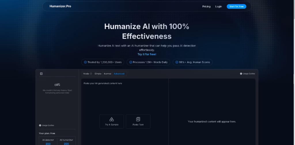 AI-Humanizer-Free-No-Login- Humanizer.Pro