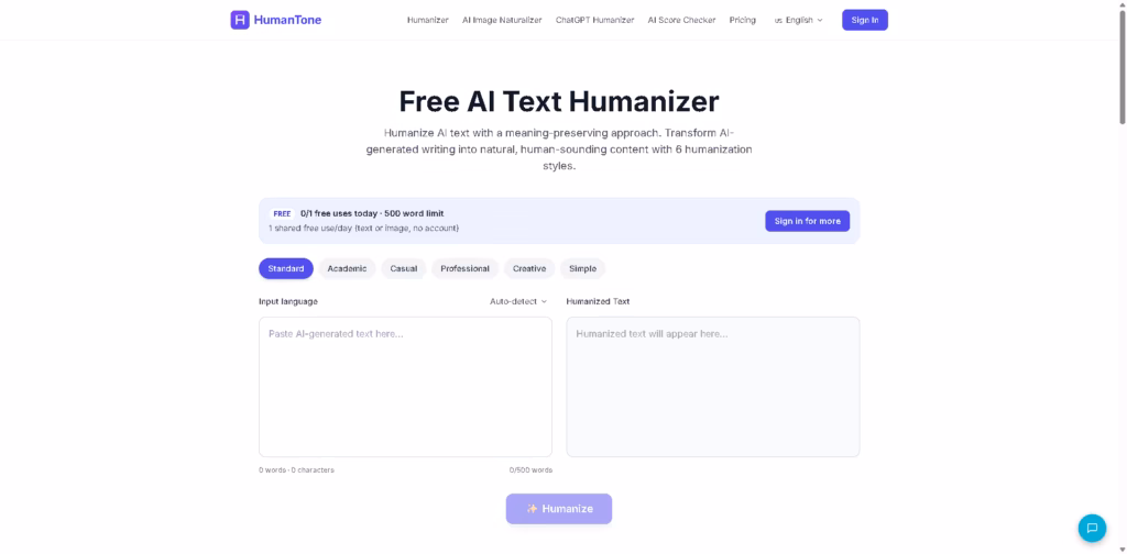 HumanTone -AI-Humanizer-Make-AI-Text-Sound-Human-HumanTone