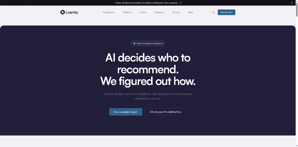AI-Recommendation-Intelligence-AI-Visibility-Audit-Monitoring-Loamly