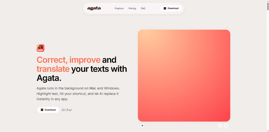 Agata-AI-Text-Correction-Translation-via-Keyboard-Shortcuts