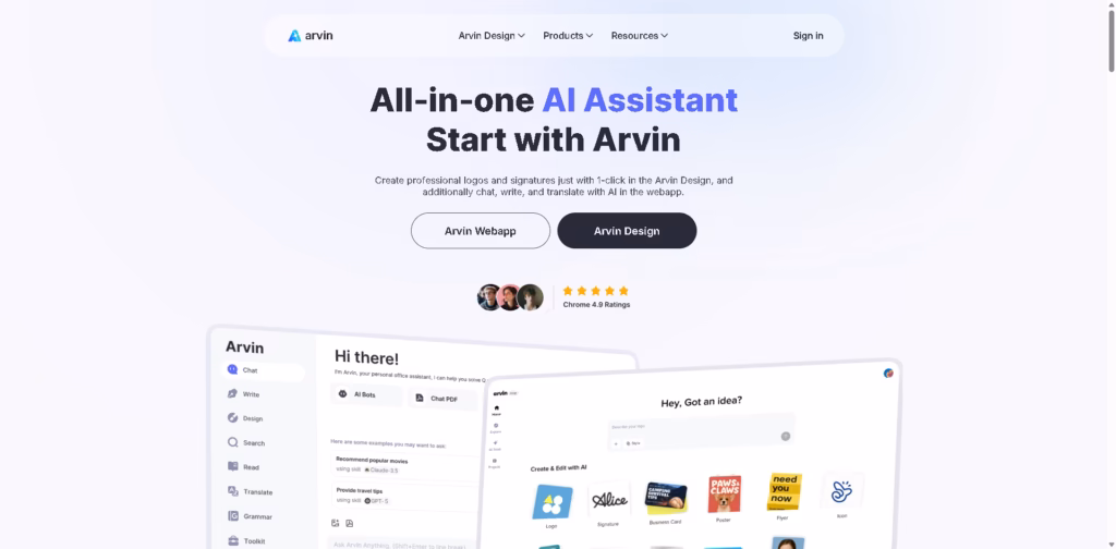 Arvin-AI-Best-ChatGPT-Chrome-Extension-Powered-by-GPT