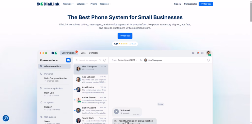 Business-Phone-System-AI-Voice-Agents- DialLink
