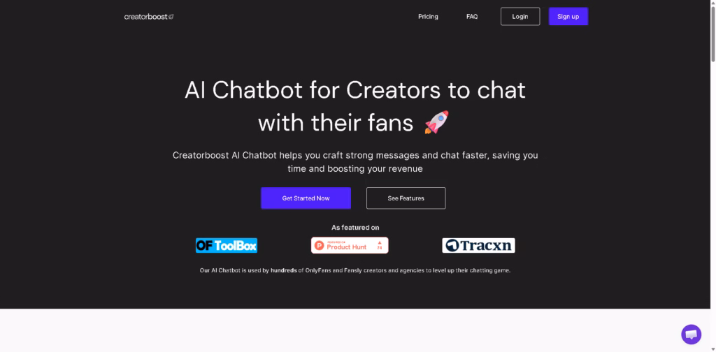 Creatorboost AI-Chatbot-for-Creators-to-chat-with-their-fans