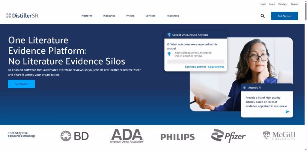 DistillerSR AI-Enabled-Literature-Review-Software