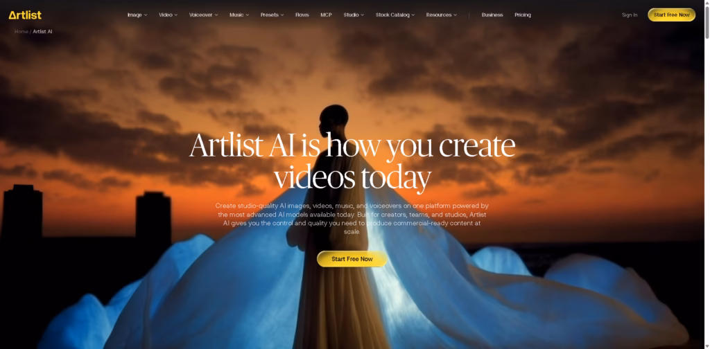 Generative-AI-Tools-for-Content-Creators-Artlist AI