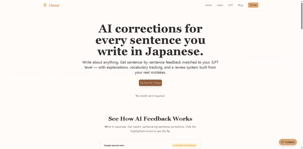 Llanai-Your-Language-Learning-Journal