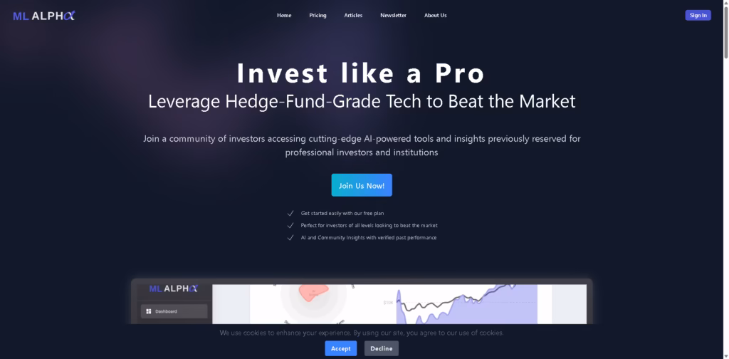 ML Alpha -Data-AI-Tools-and-Community-for-Smarter-Investing