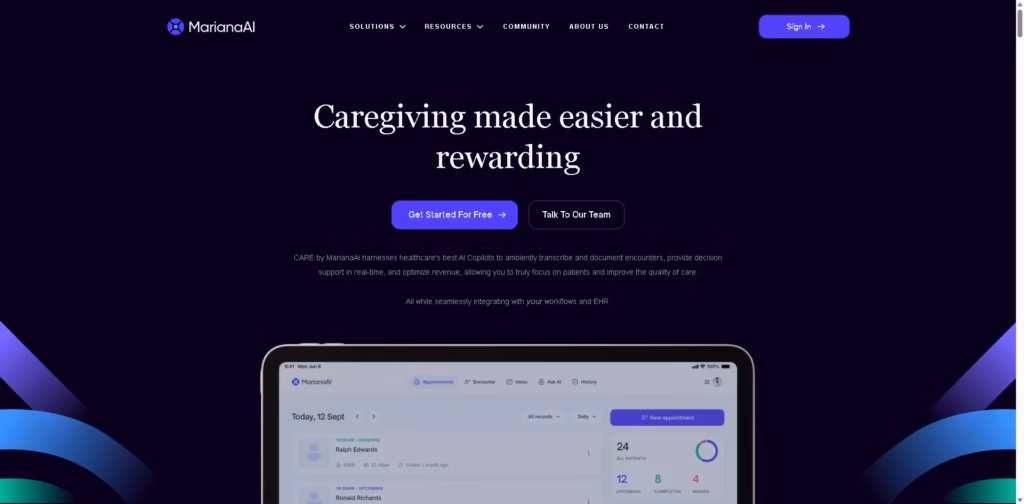 MarianaAI CARE-Your-Supercharged-AI-Medical-Scribe