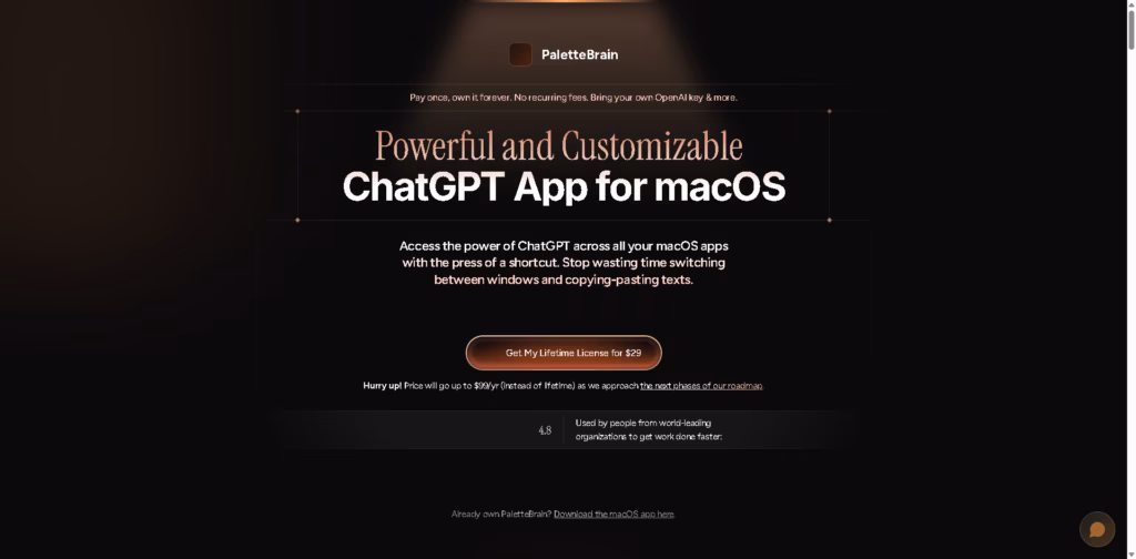 PaletteBrain -ChatGPT-for-macOS-App