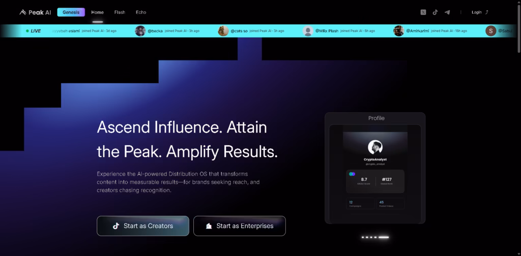 Peak AI-AI-Crypto-Campaign-Management-Platform