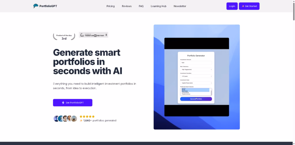 PortfolioGPT - AI Investing