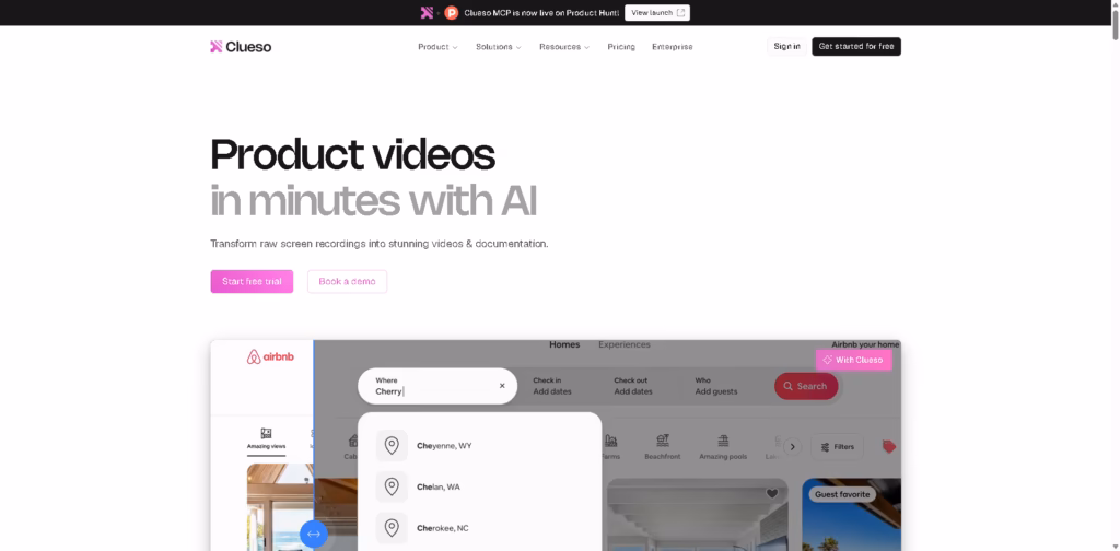 Product-demos-training-videos-SOPs-in-minutes-Clueso