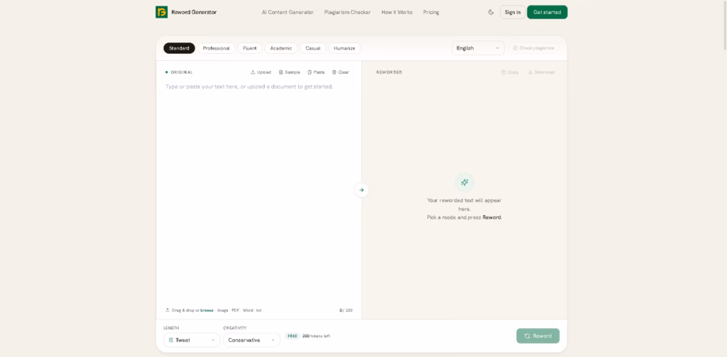 Reword Generator-Free-AI-Rewording-Tool-Online