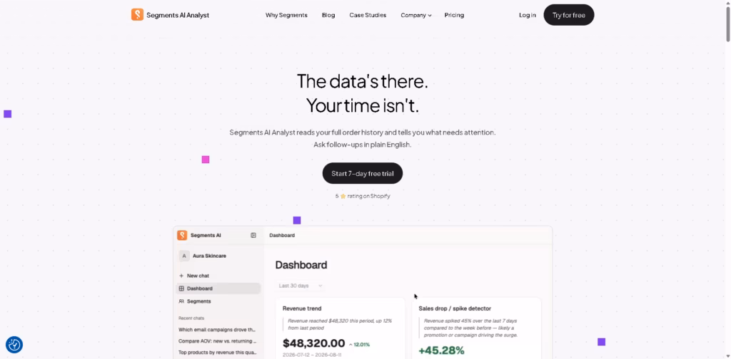 Segments AI Analyst -AI-Analyst-ask-your-Shopify-store-anything