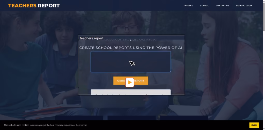 Teachers AI School Report Writer