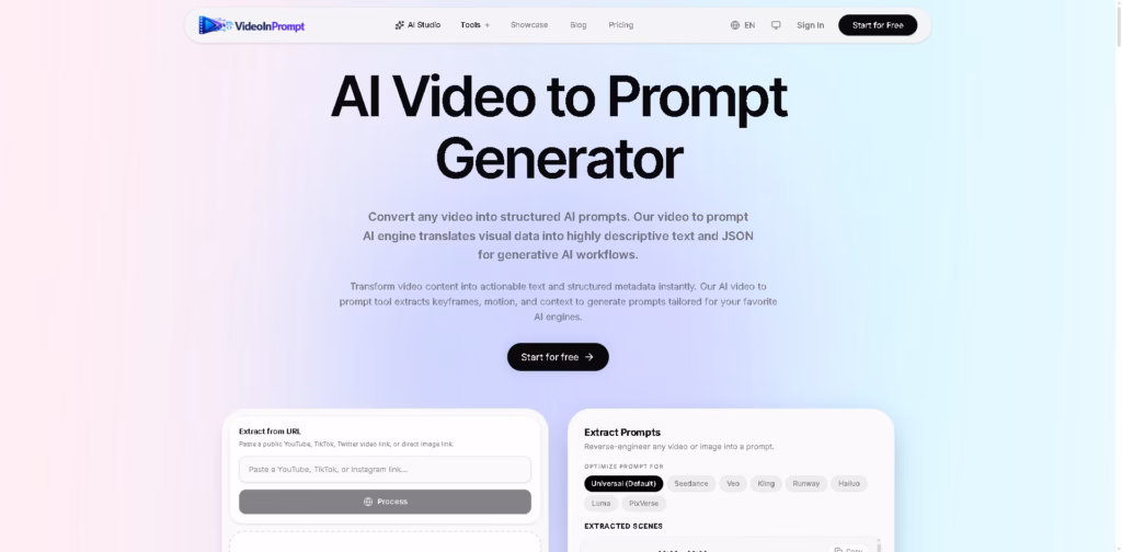 VideoInPrompt - Video-to-Prompt-AI-Video-Prompting-Generator