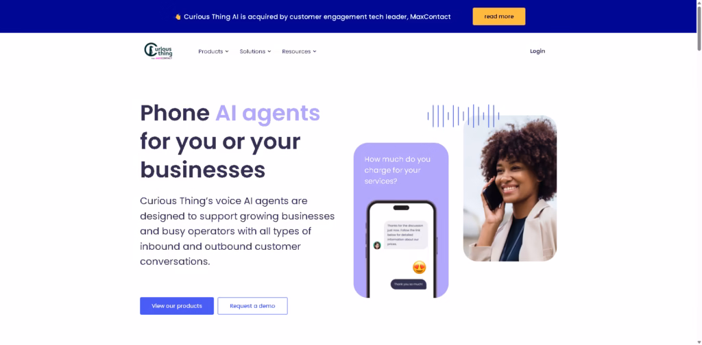 Voice-AI-Assistant-for-Business-Software-Solutions-Curious Thing AI