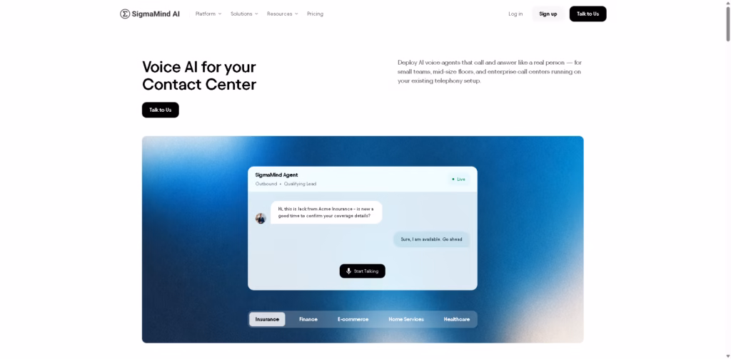 Voice-AI-Platform-for-Call-Centers-SigmaMind AI