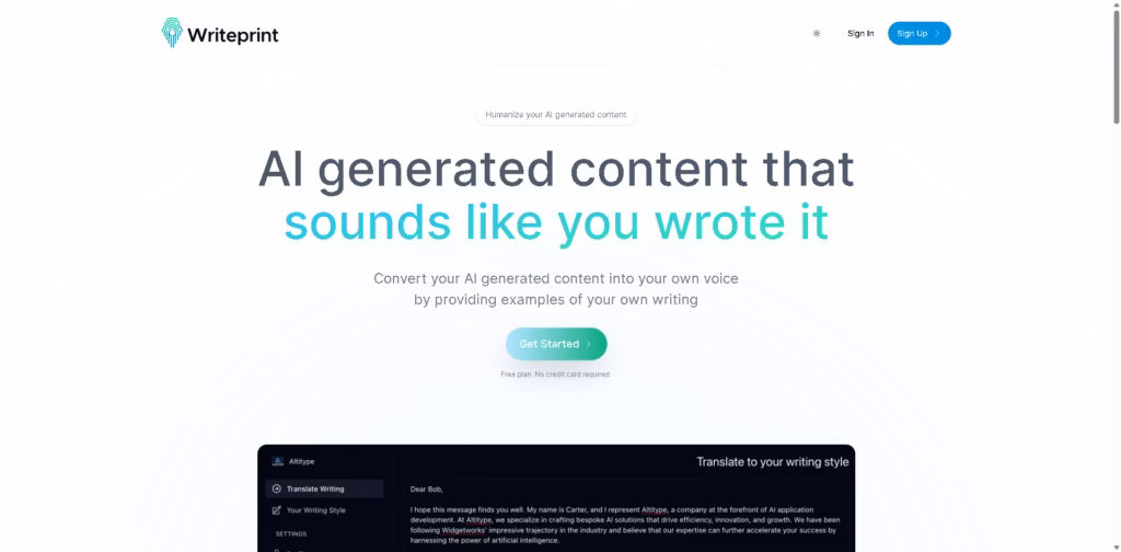 Writeprint-ai-Humanize-your-AI-generated-content