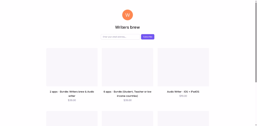 Writers brew - Audio-Writer-iOS-iPadOS-Checkout