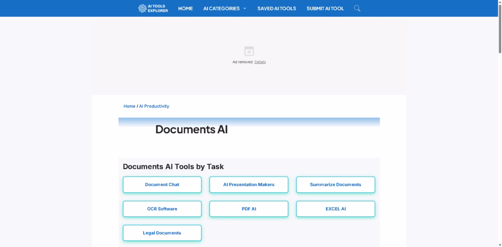 AI Tools Explorer - Documents-AI-AI-Tools-Explorer